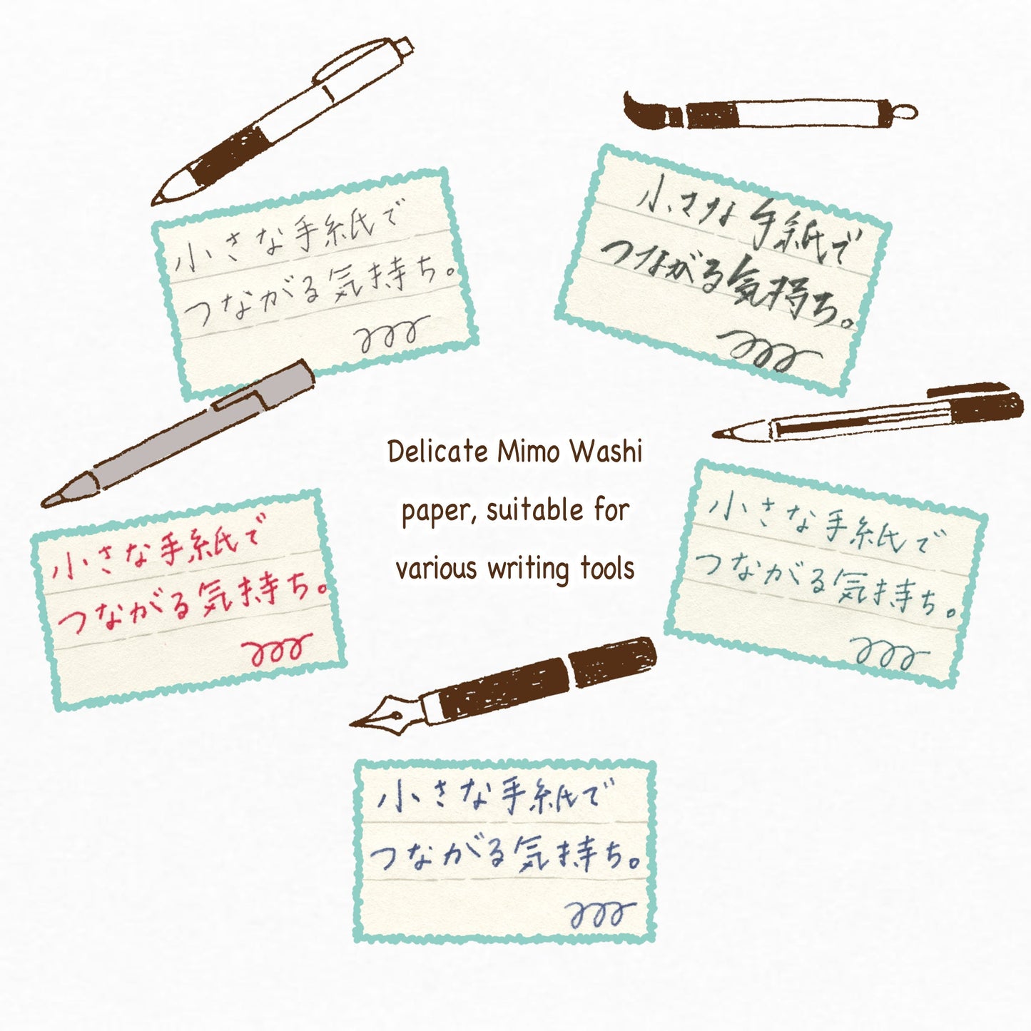 Furukawa Mino Washi Paper Mini Letter Set - Dog Pen Pal - Mini Letter Writing Sets