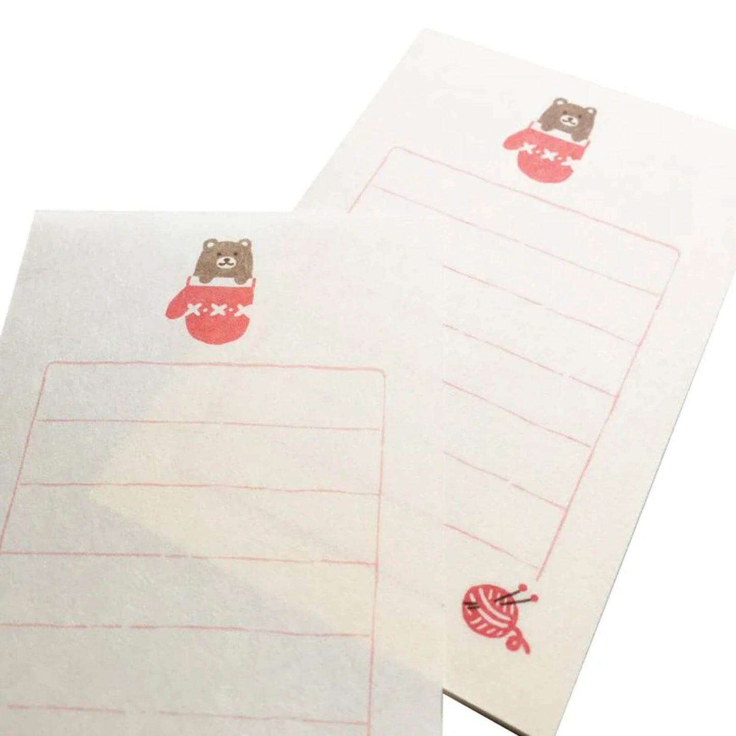 Furukawa Mino Washi Paper Mini Letter Set - Glove Bear - Mini Letter Writing Sets