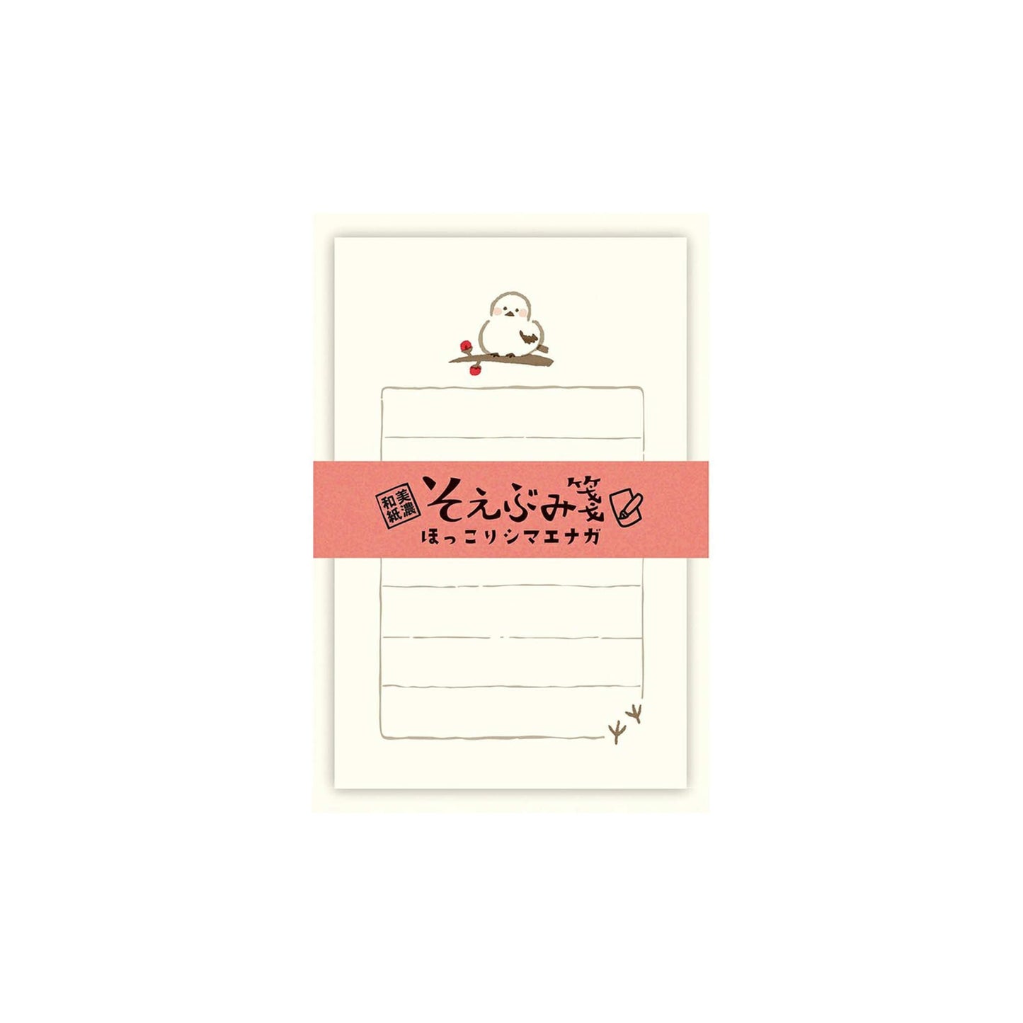 Furukawa Mino Washi Paper Mini Letter Set - Warm and Cozy Shimaenaga - Mini Letter Writing Sets