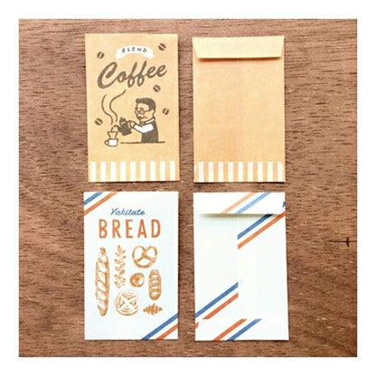 Furukawa Paper Bag Mini Letter Set - Bread & Coffee - Mini Letter Writing Sets