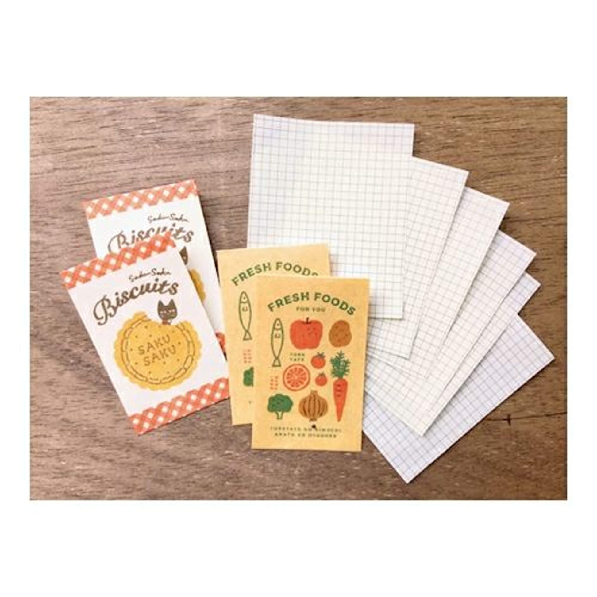 Furukawa Paper Bag Mini Letter Set - Marche & Biscuit - Mini Letter Writing Sets