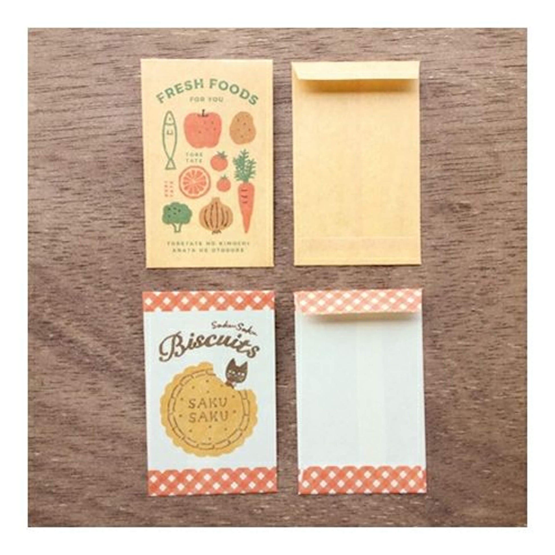 Furukawa Paper Bag Mini Letter Set - Marche & Biscuit - Mini Letter Writing Sets