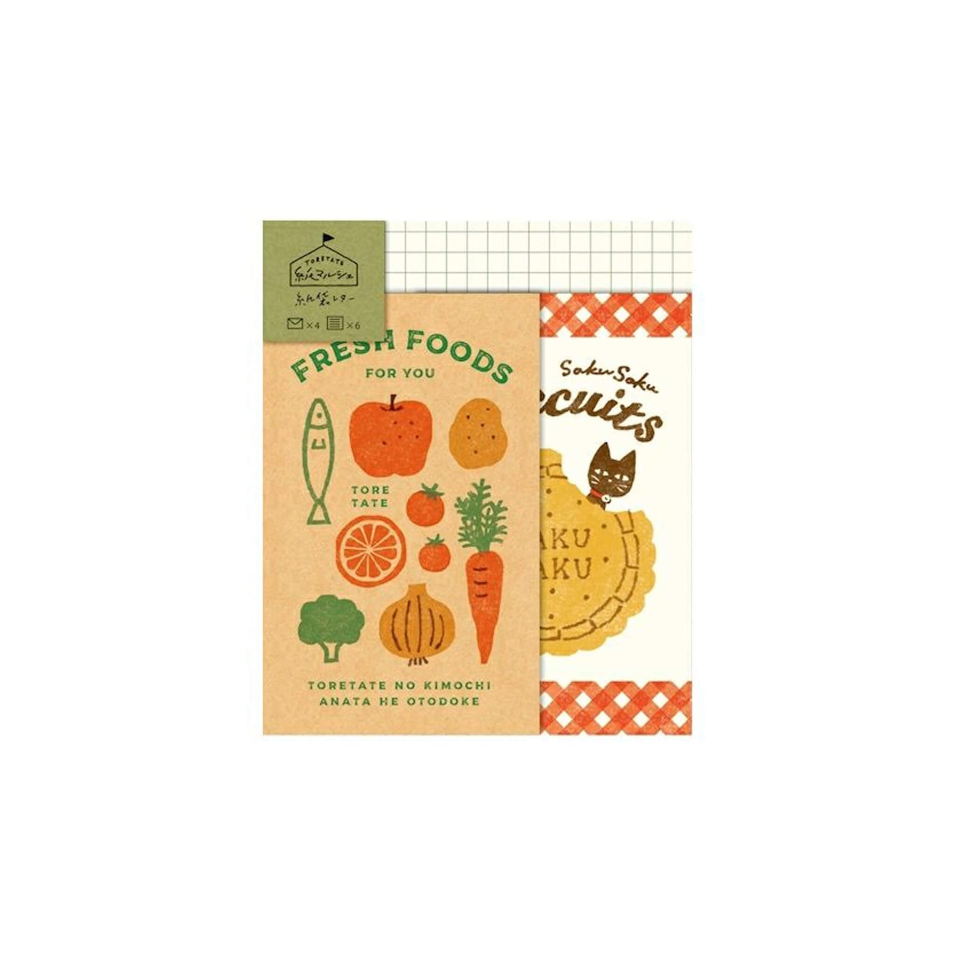 Furukawa Paper Bag Mini Letter Set - Marche & Biscuit - Mini Letter Writing Sets