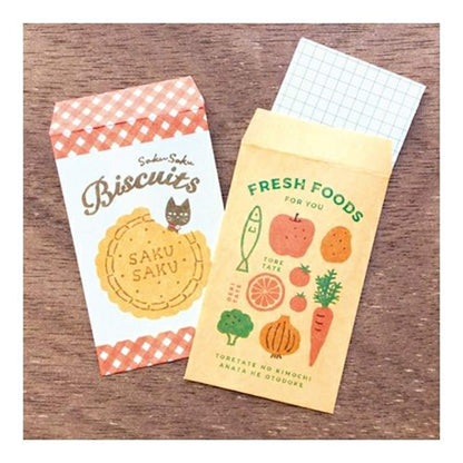 Furukawa Paper Bag Mini Letter Set - Marche & Biscuit - Mini Letter Writing Sets