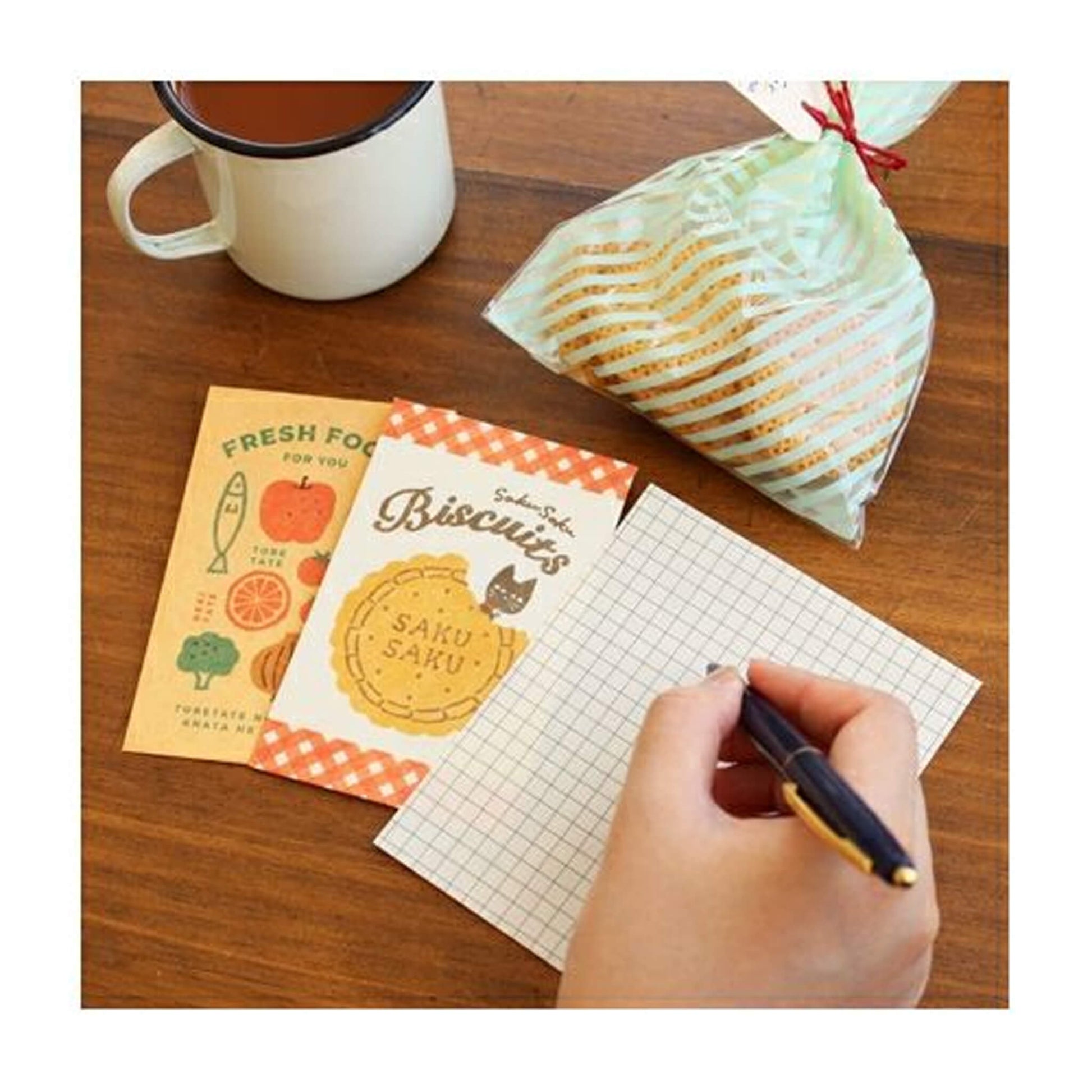 Furukawa Paper Bag Mini Letter Set - Marche & Biscuit - Mini Letter Writing Sets