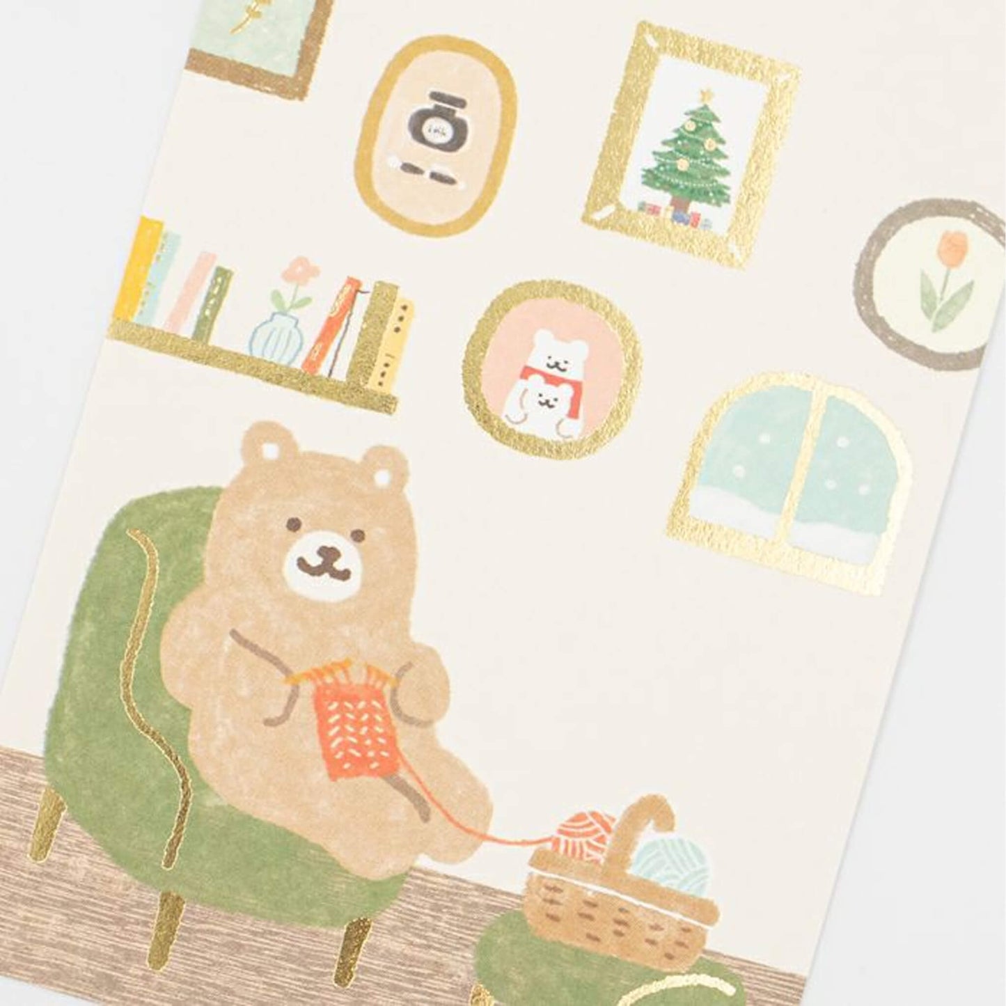 Furukawa Postcard Wa - Life 2024 Winter Limited - Knitting Bear - Postcards