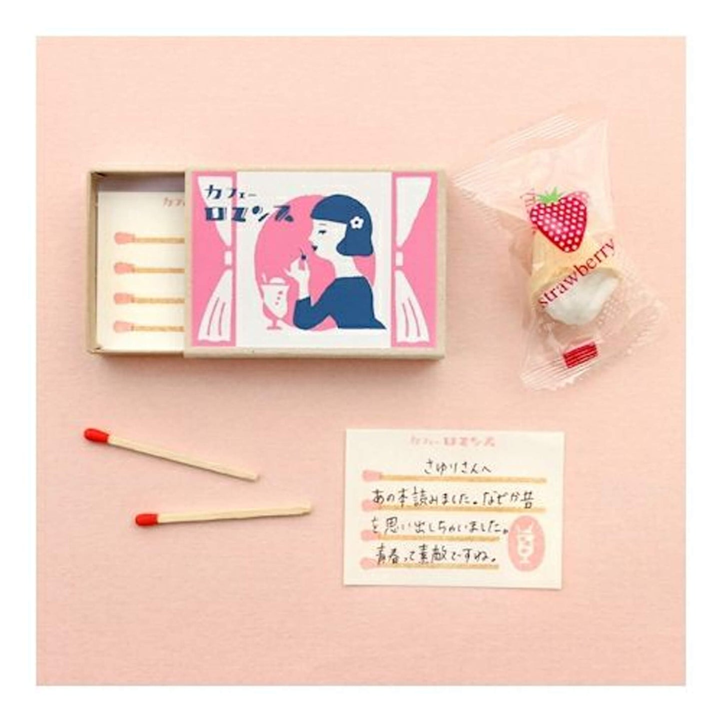 Furukawa Retro Matchbox Note Paper - Romance - Memo Pads