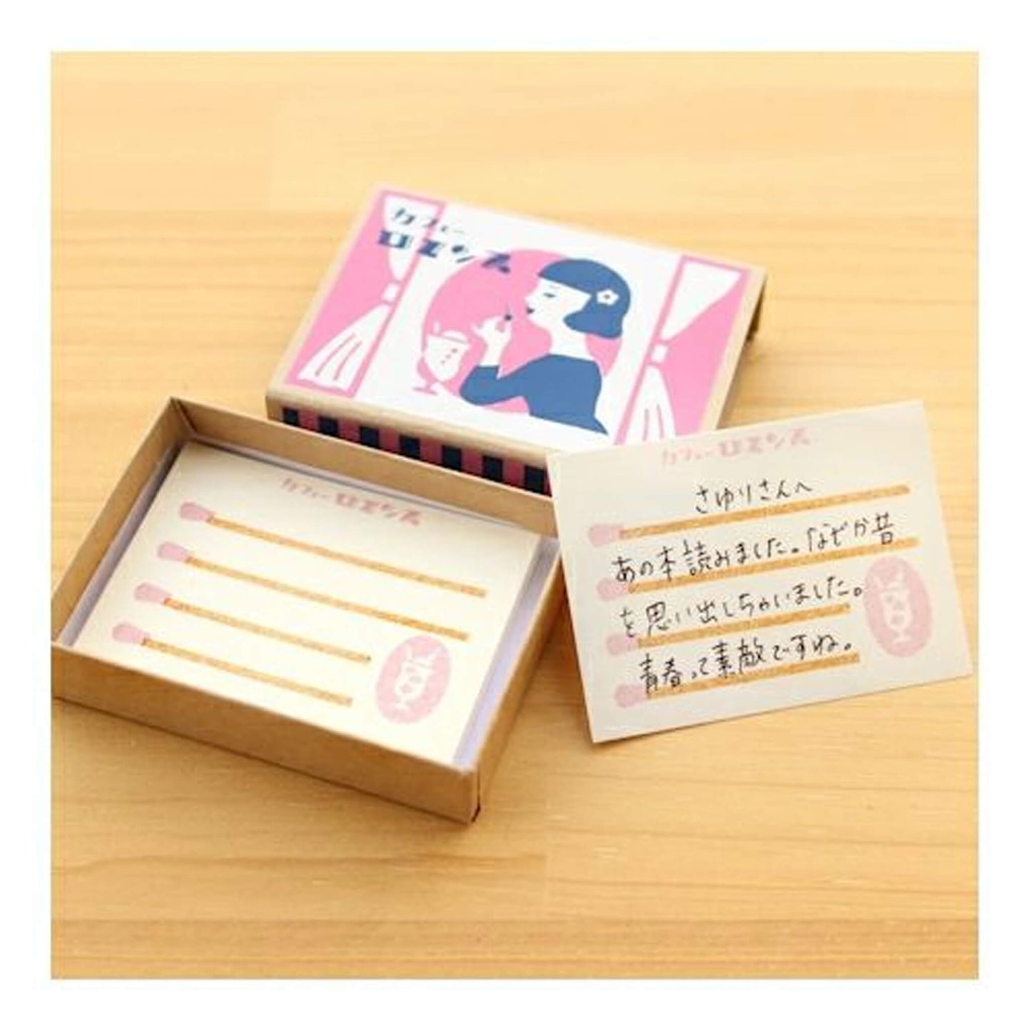 Furukawa Retro Matchbox Note Paper - Romance - Memo Pads