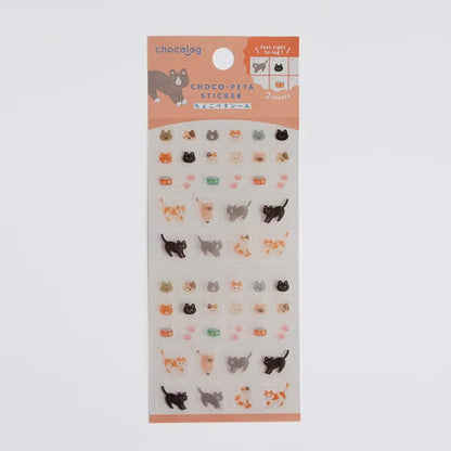 Furukawa Shiko Chocolog Choco-Peta Sticker - Cat - Sticker Sheets