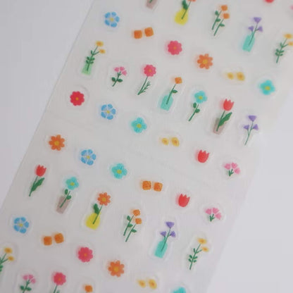 Furukawa Shiko Chocolog Choco-Peta Sticker - Flower - Sticker Sheets