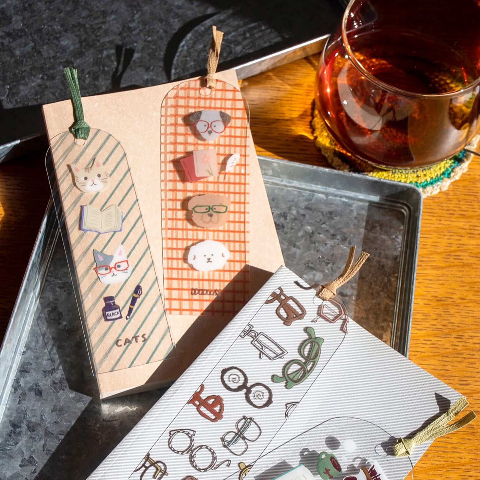 Furukawa Shiko Clear Bookmark - Book and Coffee - Hontowatashi - Bookmarks