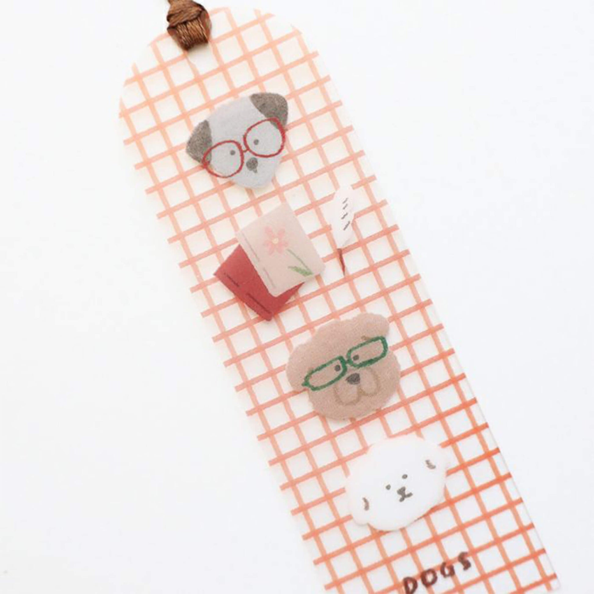 Furukawa Shiko Clear Bookmark - Book and Dog - Hontowatashi - Bookmarks