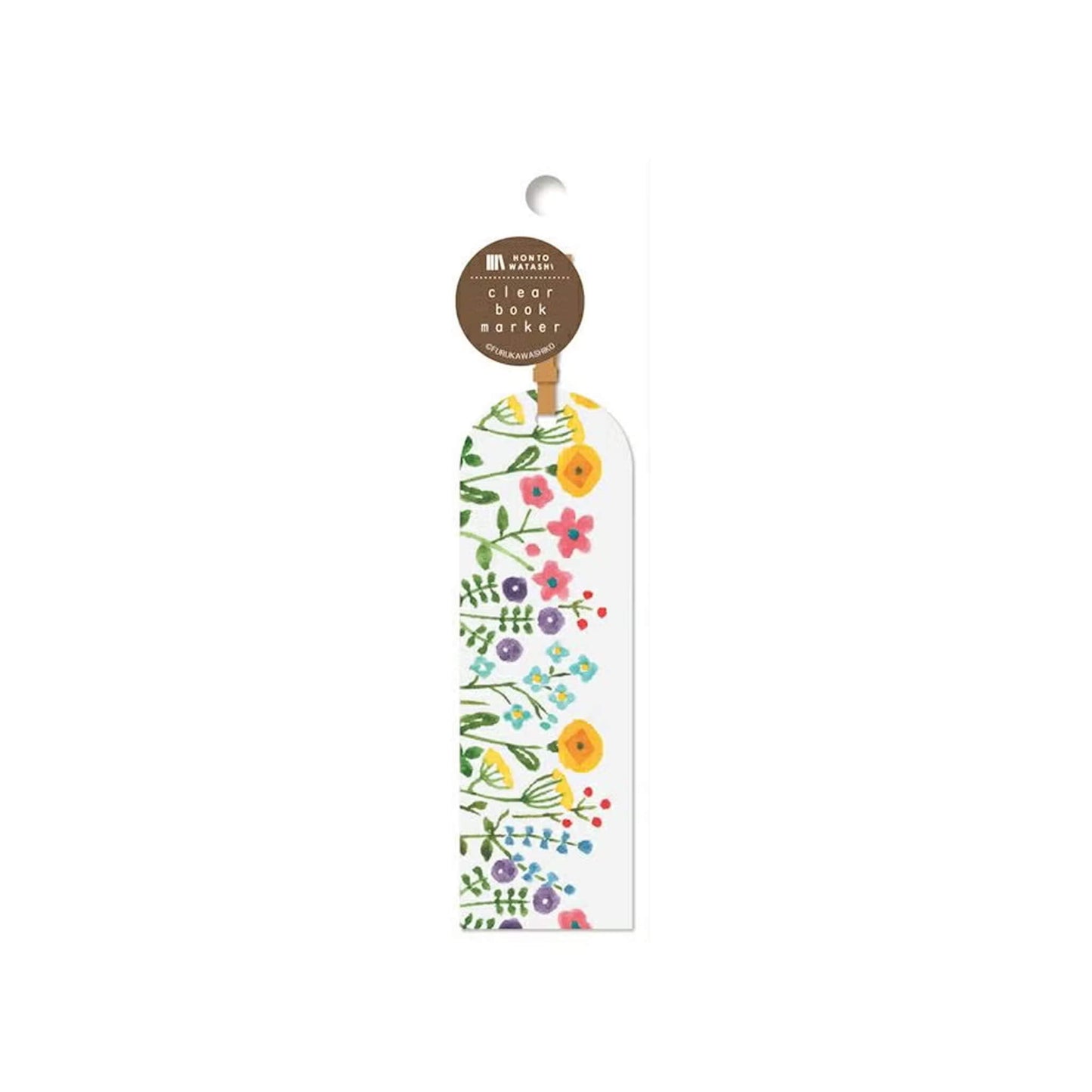 Furukawa Shiko Clear Bookmark - Flower Field - Hontowatashi - Bookmarks