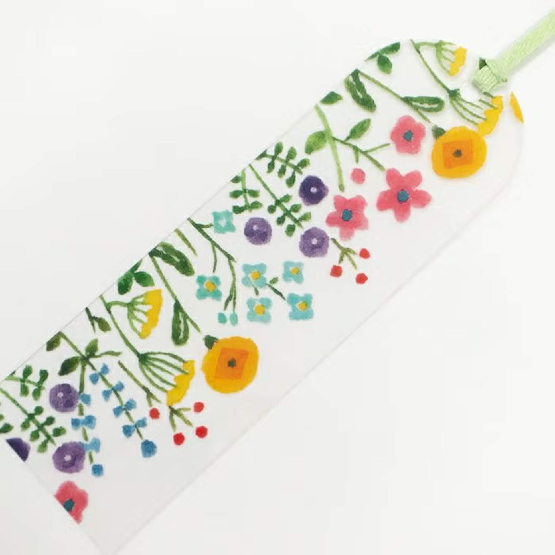 Furukawa Shiko Clear Bookmark - Flower Field - Hontowatashi - Bookmarks