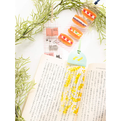 Furukawa Shiko Clear Bookmark - Mimosa Pattern - Hontowatashi - Bookmarks