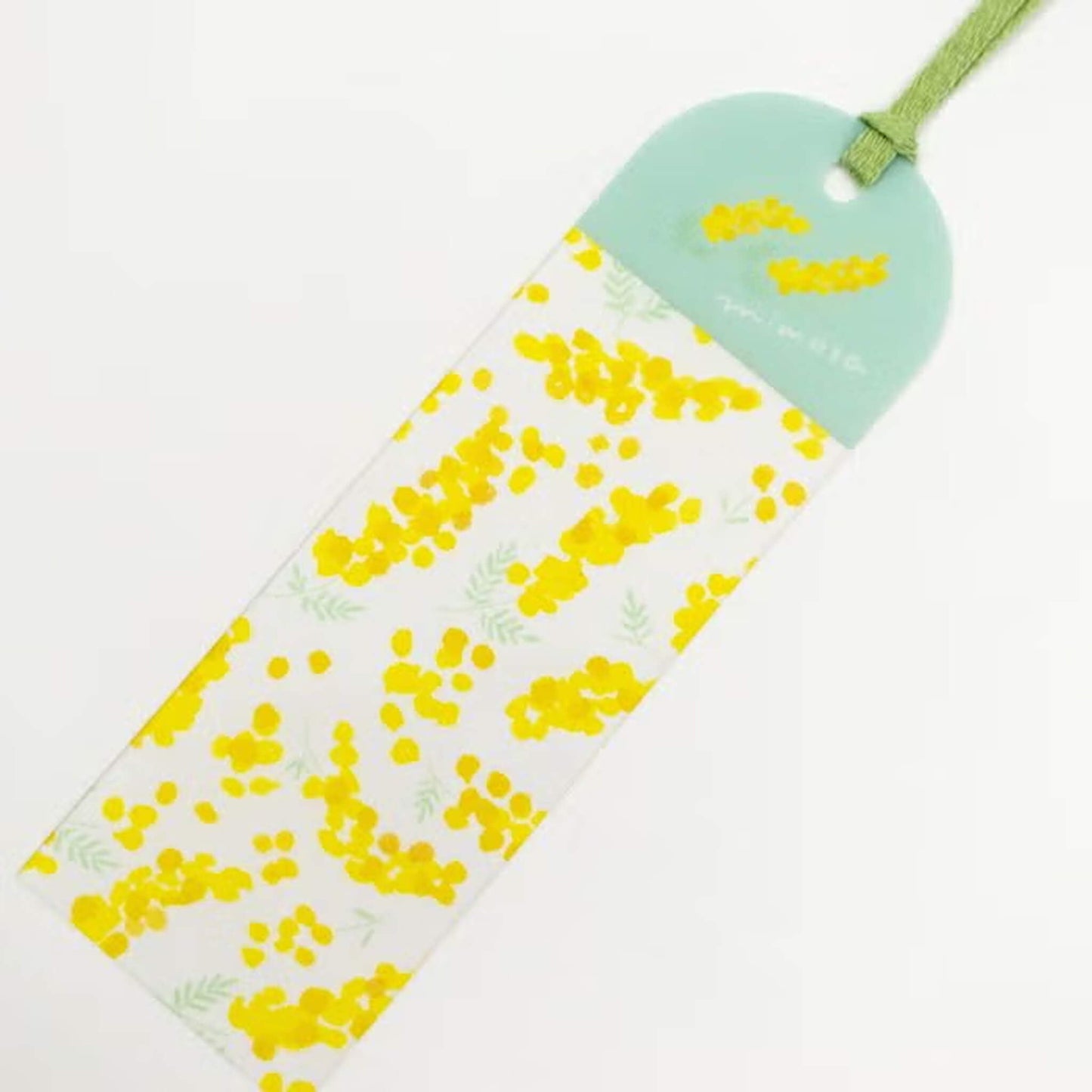 Furukawa Shiko Clear Bookmark - Mimosa Pattern - Hontowatashi - Bookmarks