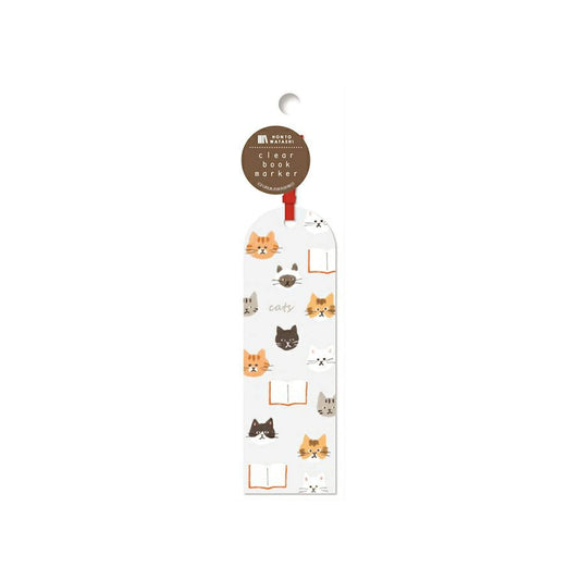Furukawa Shiko Clear Bookmark - Various Cats - Hontowatashi - Bookmarks
