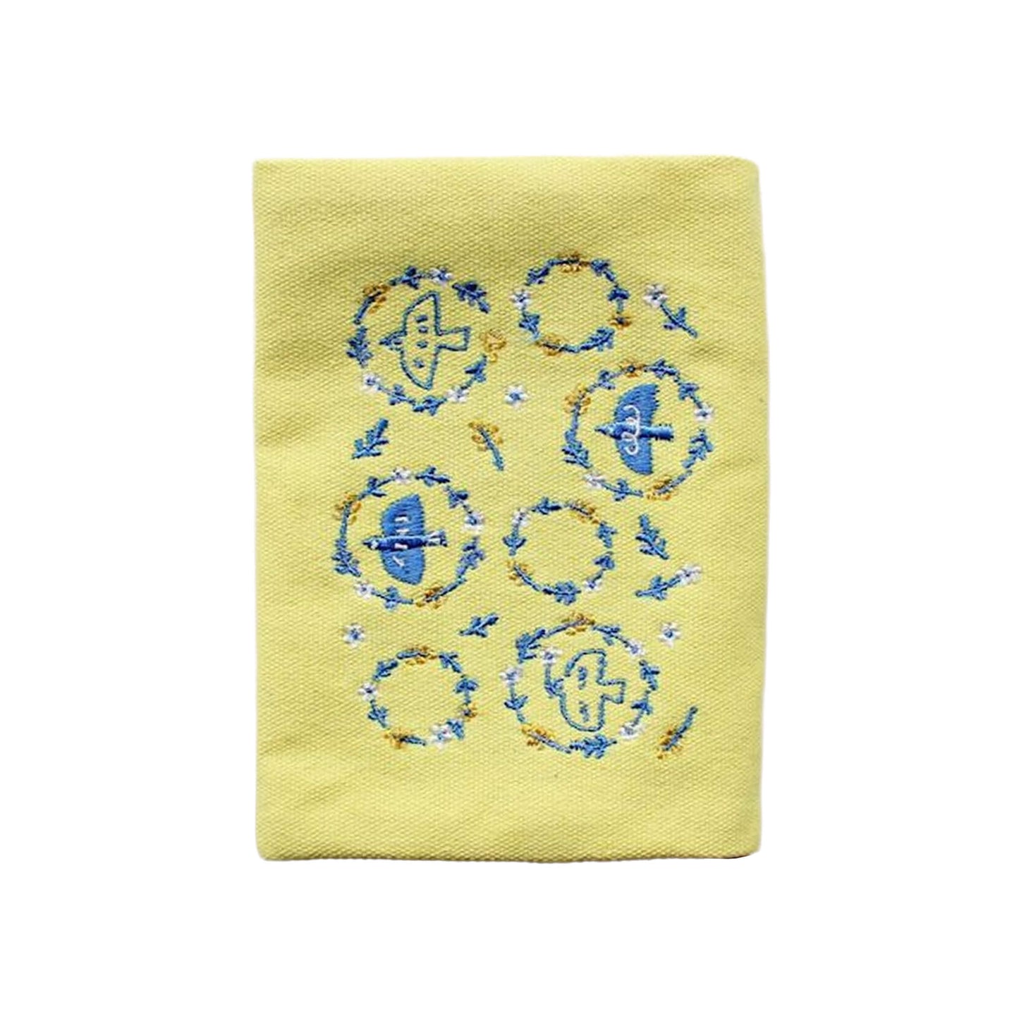 Furukawa Shiko Embroidered Book Cover A6 - Blue Bird - Hontowatashi - Book Covers