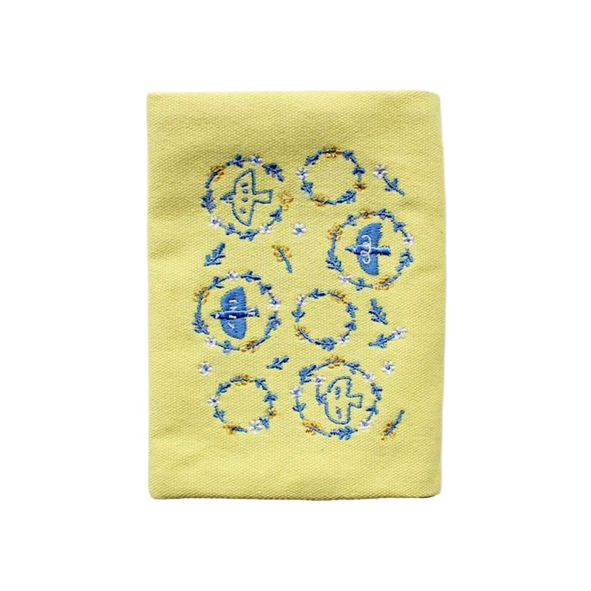 Furukawa Shiko Embroidered Book Cover A6 - Blue Bird - Hontowatashi - Book Covers