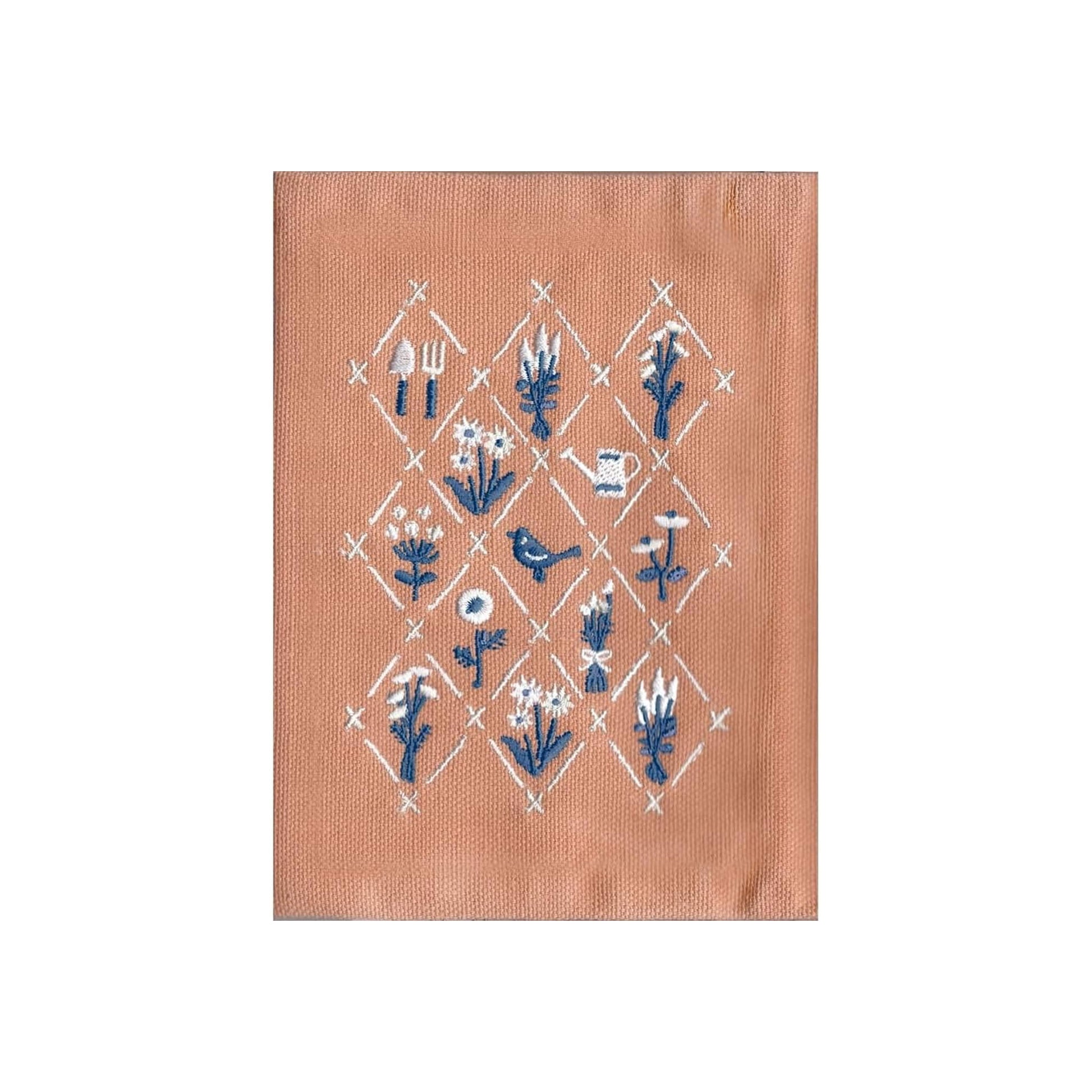 Furukawa Shiko Embroidered Book Cover A6 - Dry Flower - Hontowatashi - Book Covers