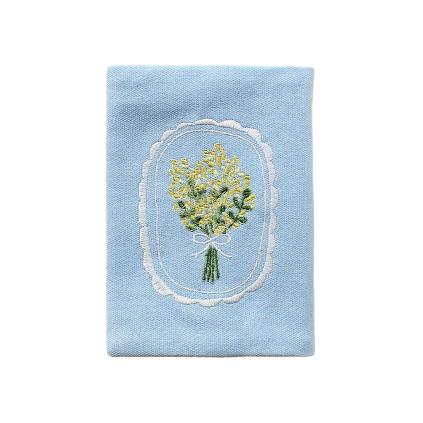 Furukawa Shiko Embroidered Book Cover A6 - Mimosa - Hontowatashi - Book Covers