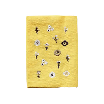 Furukawa Shiko Embroidered Book Cover A6 - Small Flower - Hontowatashi - Book Covers