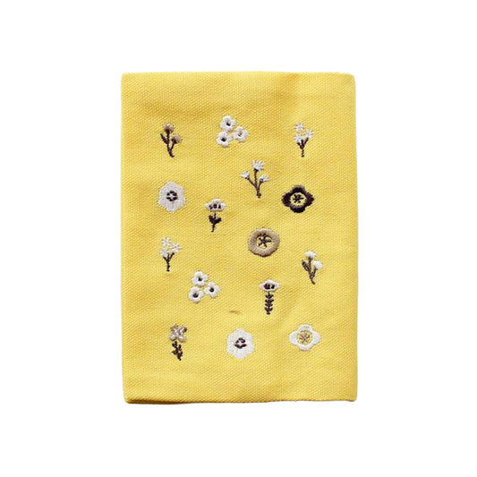 Furukawa Shiko Embroidered Book Cover A6 - Small Flower - Hontowatashi - Book Covers