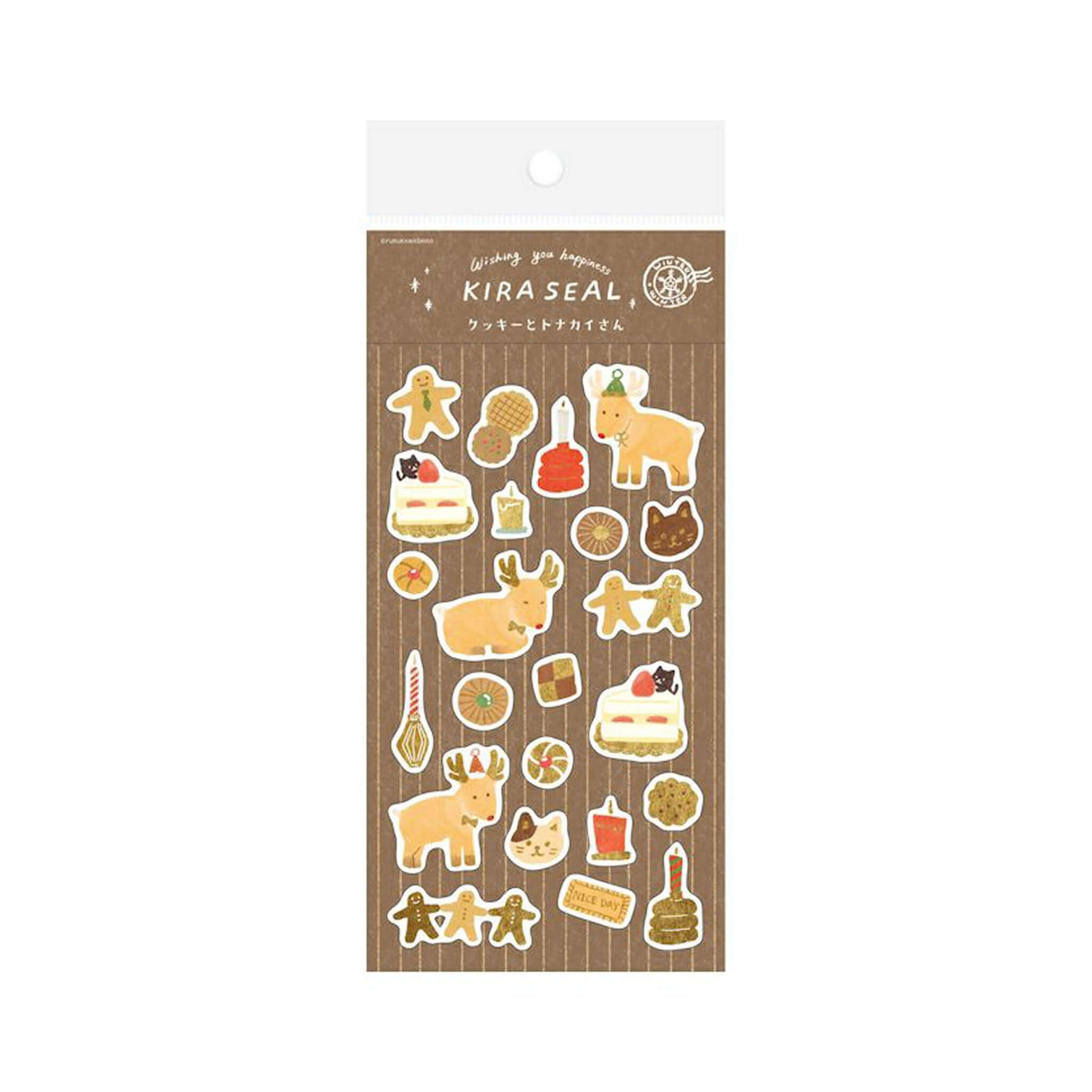 Furukawa Shiko Foil Sticker Sheet - Cookie and Reindeer - Wa - Life 2025 Winter Limited - Sticker Sheets