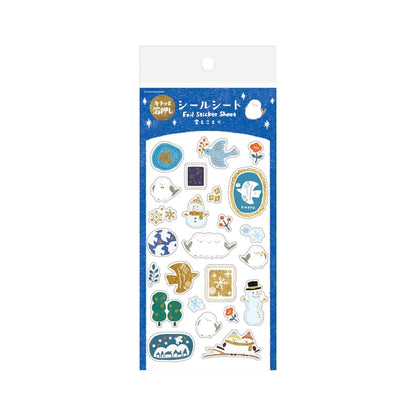 Furukawa Shiko Foil Sticker Sheet - Snow & Bird [Winter 2026 Limited Edition] - Sticker Sheets