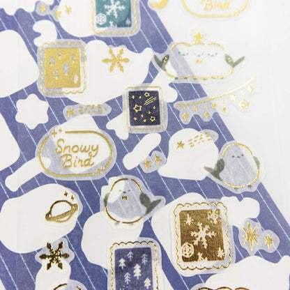 Furukawa Shiko Foil Sticker Sheet - Star and Bird - Wa - Life 2025 Winter Limited - Sticker Sheets