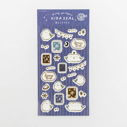 Furukawa Shiko Foil Sticker Sheet - Star and Bird - Wa - Life 2025 Winter Limited - Sticker Sheets