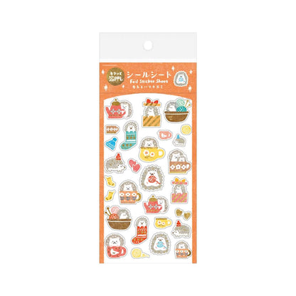 Furukawa Shiko Foil Sticker Sheet - Yarn & Hedgehog [Winter 2026 Limited Edition] - Sticker Sheets