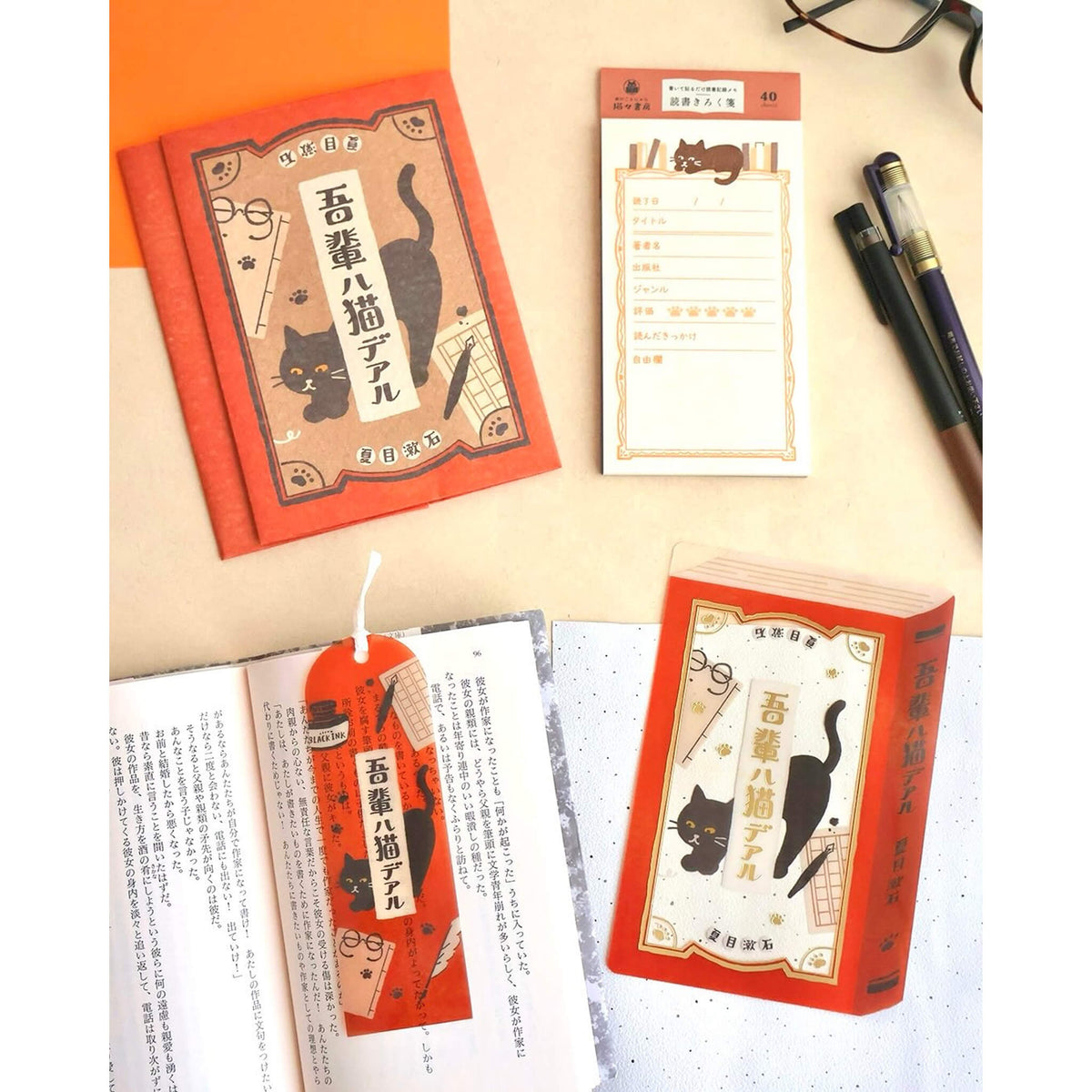 Furukawa Shiko Hontowatashi Clear Bookmark - I Am a Cat - Bookmarks