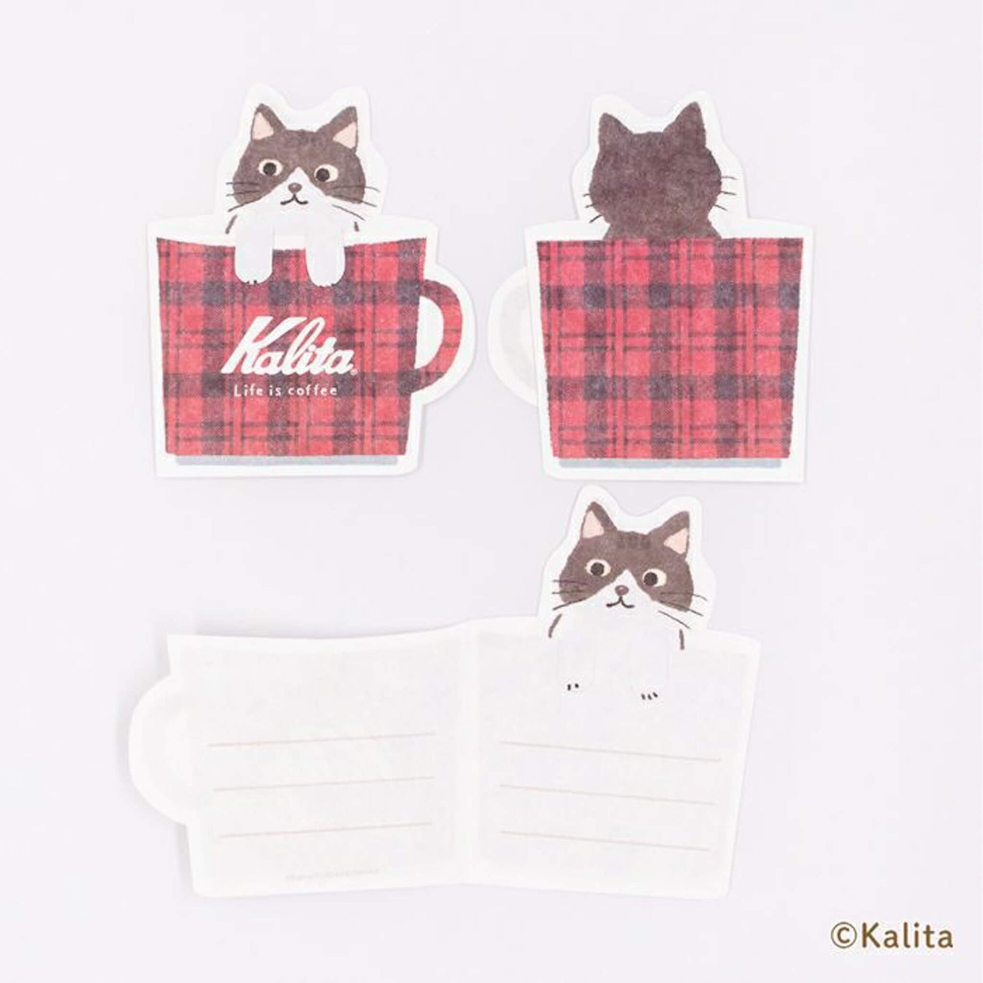 Furukawa Shiko × Kalita Coffee Cup Mini Letter Sheet - Black Coffee - Mini Letter Writing Sets
