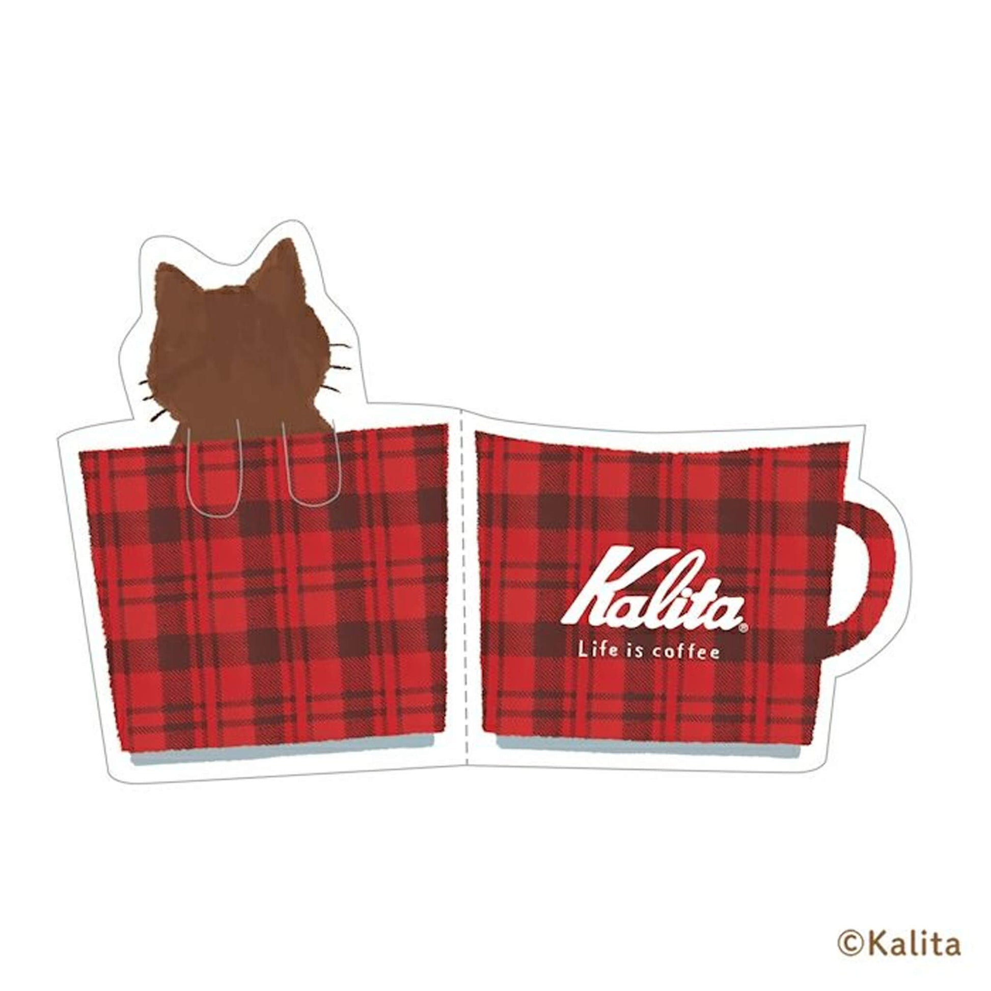 Furukawa Shiko × Kalita Coffee Cup Mini Letter Sheet - Black Coffee - Mini Letter Writing Sets