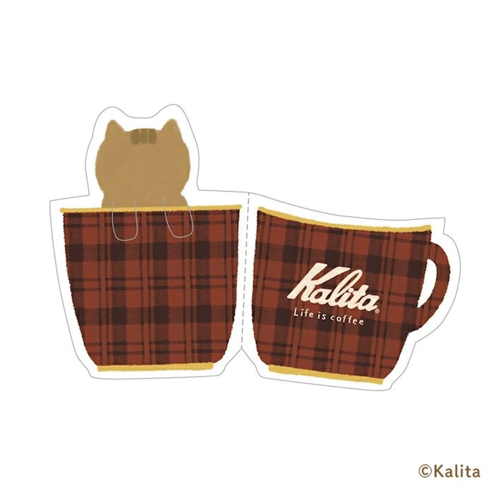 Furukawa Shiko × Kalita Coffee Cup Mini Letter Sheet - Brown Coffee - Mini Letter Writing Sets