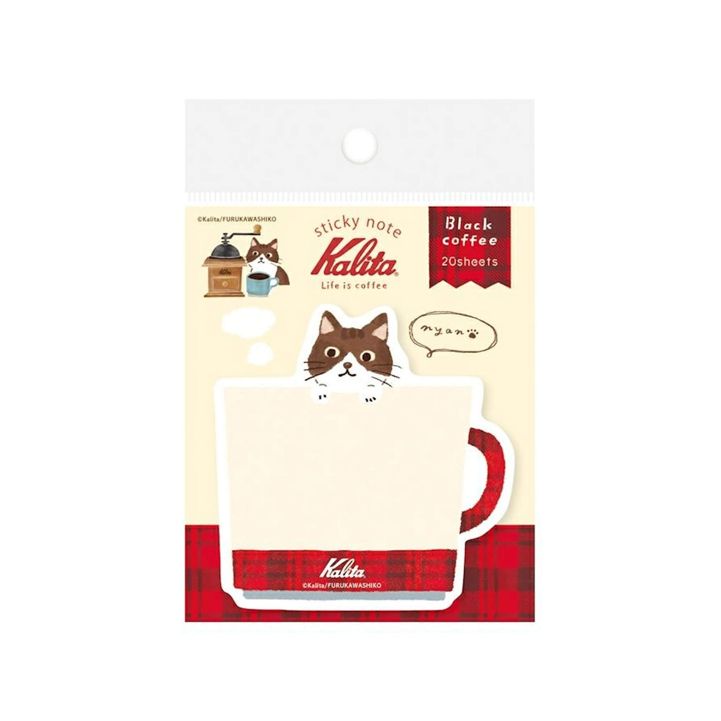 Furukawa Shiko × Kalita Die - cut Sticky Notes - Black Coffee - Sticky Notes