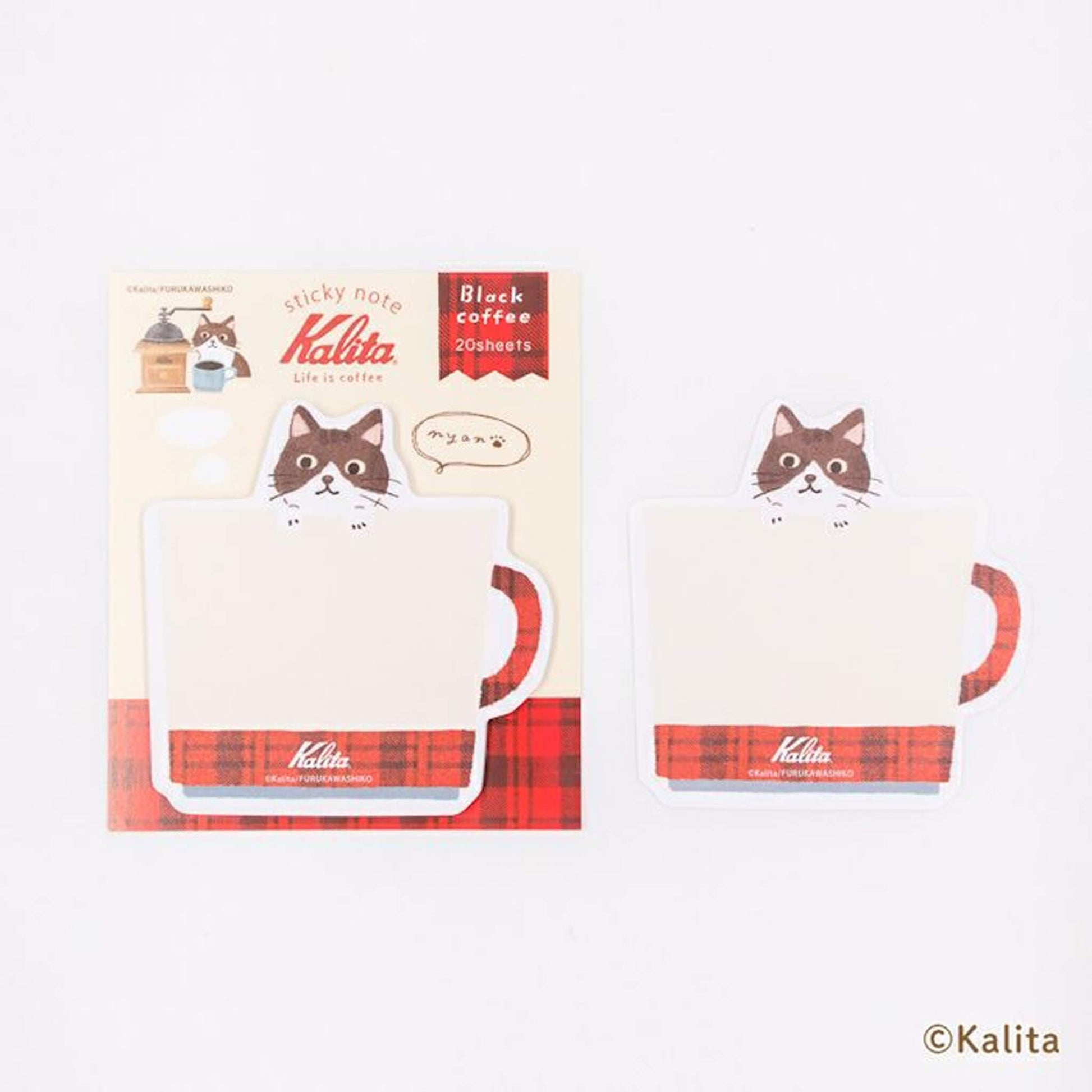 Furukawa Shiko × Kalita Die - cut Sticky Notes - Black Coffee - Sticky Notes