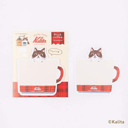 Furukawa Shiko × Kalita Die - cut Sticky Notes - Black Coffee - Sticky Notes