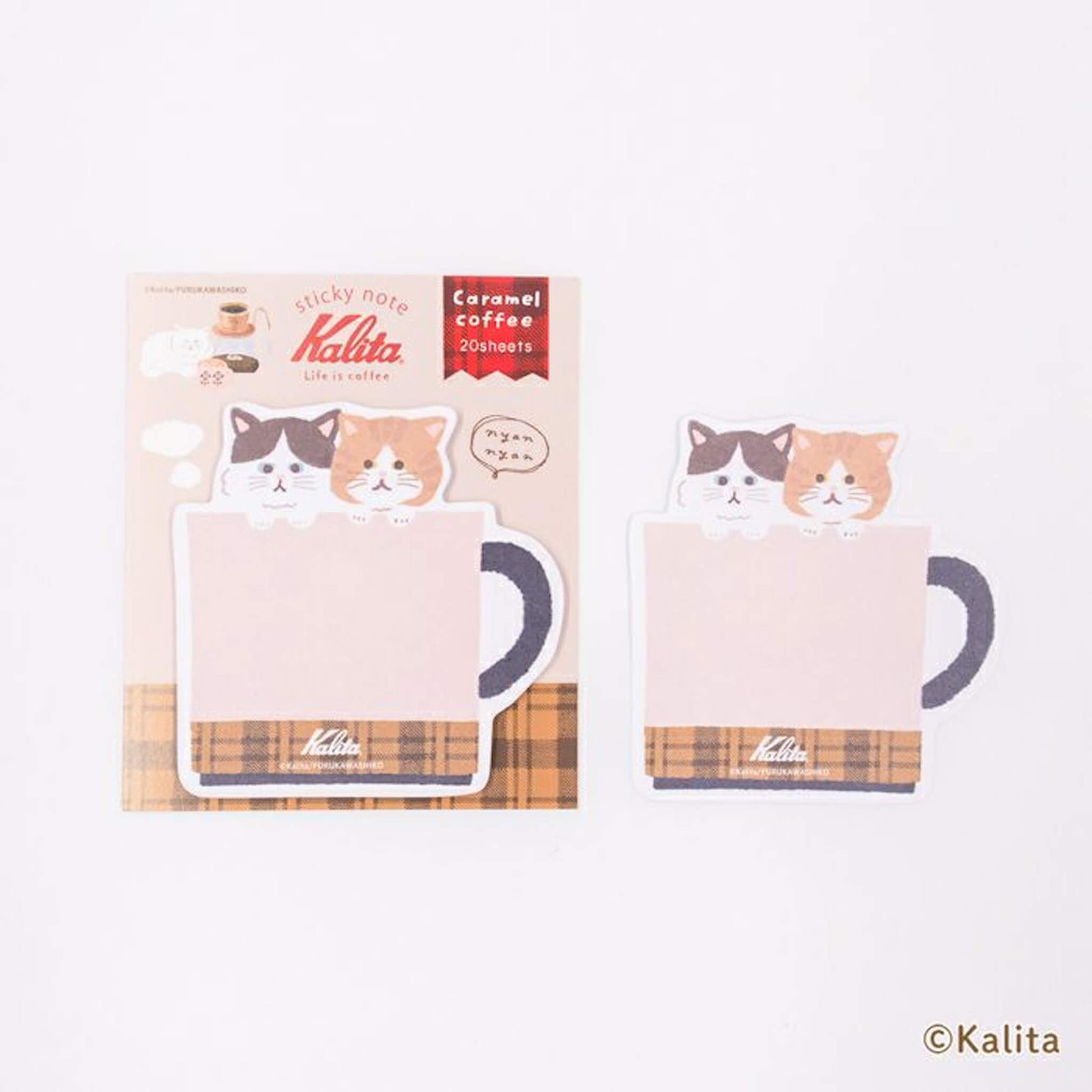 Furukawa Shiko × Kalita Die - cut Sticky Notes - Caramel Coffee - Sticky Notes