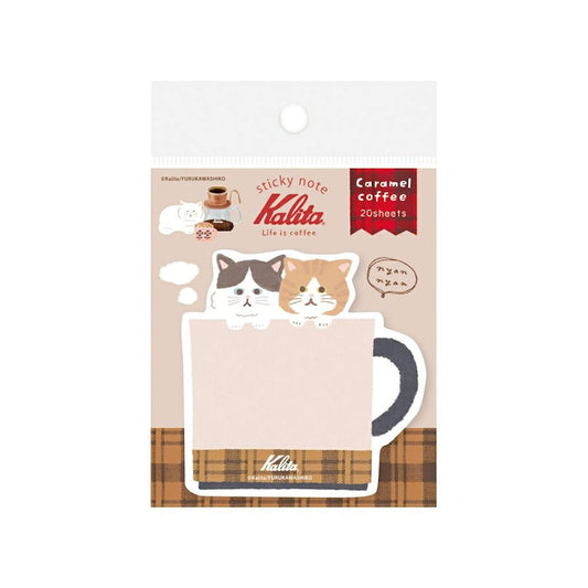 Furukawa Shiko × Kalita Die - cut Sticky Notes - Caramel Coffee - Sticky Notes