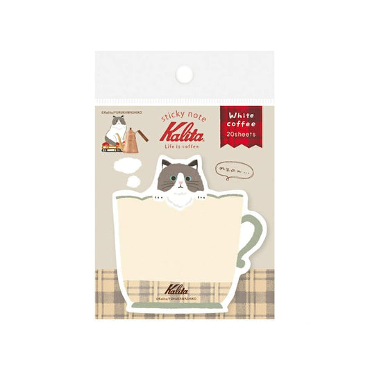 Furukawa Shiko × Kalita Die - cut Sticky Notes - White Coffee - Sticky Notes
