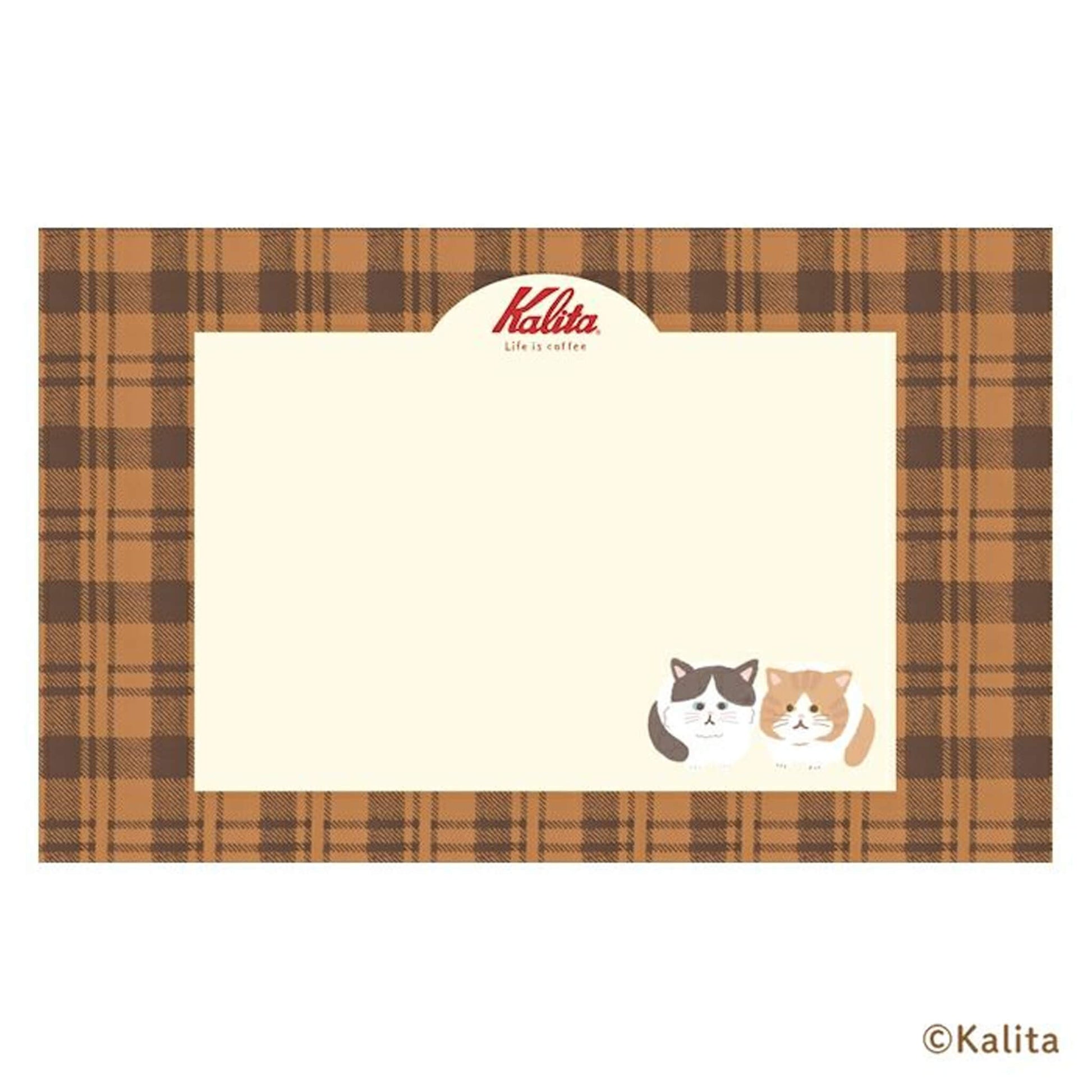 Furukawa Shiko × Kalita Foil - Stamped Mini Letter Set - Caramel Coffee - Mini Letter Writing Sets