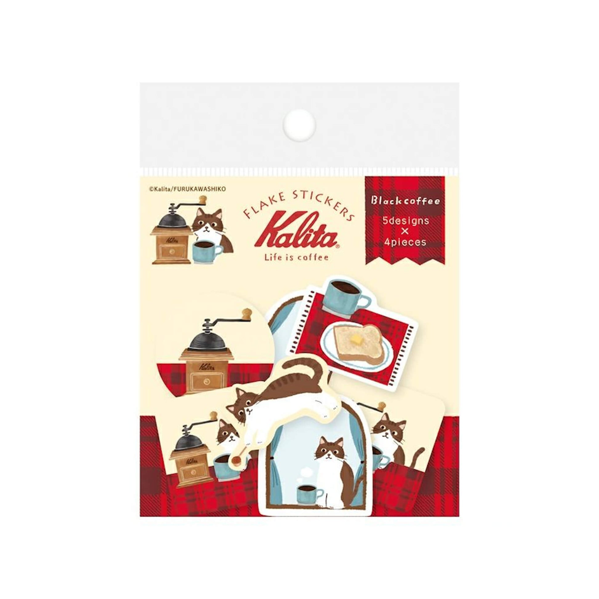 Furukawa Shiko × Kalita Washi Flake Sticker - Black Coffee - Flake Stickers