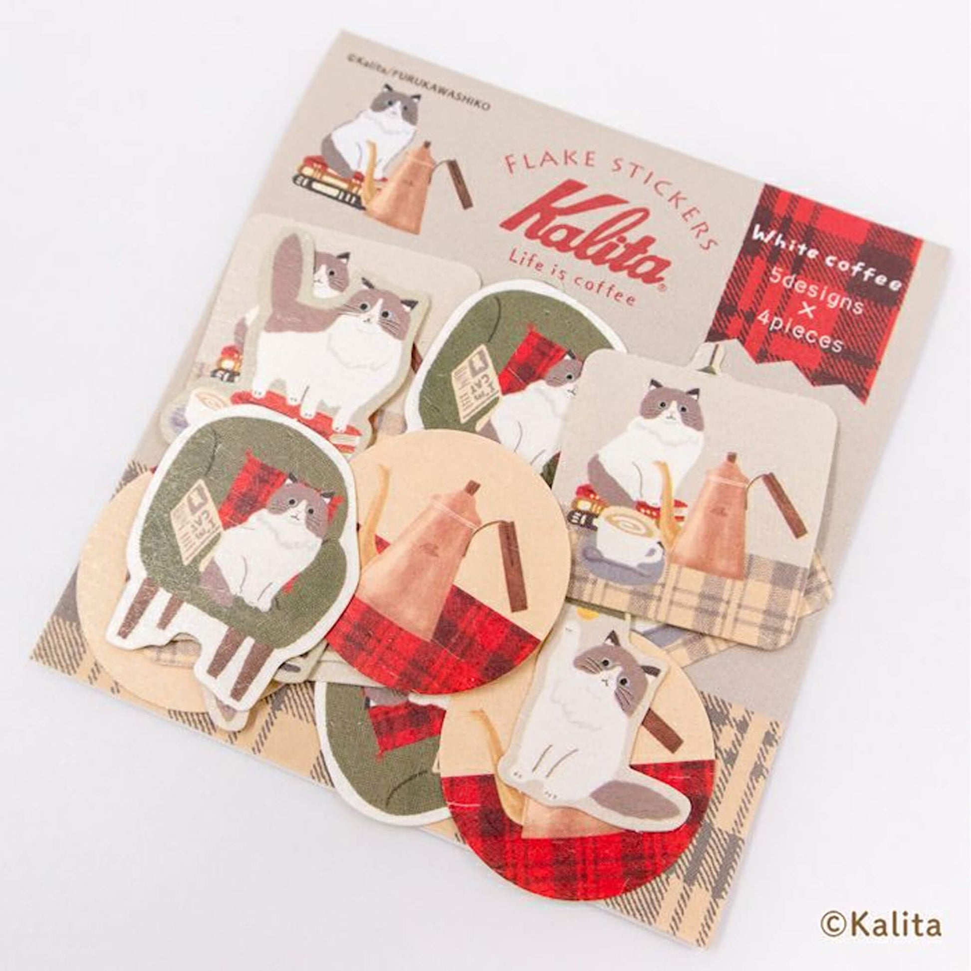 Furukawa Shiko × Kalita Washi Flake Sticker - White Coffee - Flake Stickers