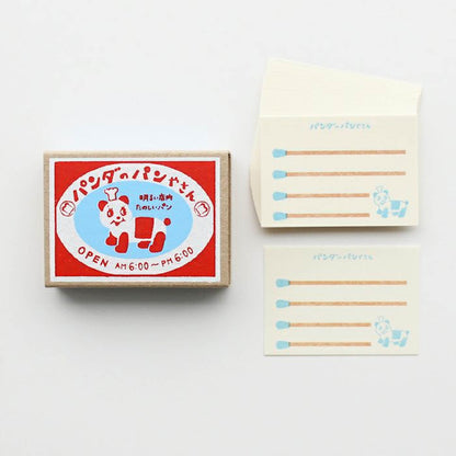 Furukawa Shiko Matchbox Memo - Panda Bakery - Memo Pads
