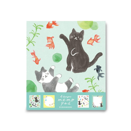 Furukawa Shiko Memo Pad - Cat and Goldfish - Wa - Life 2025 Summer Limited - Memo Pads