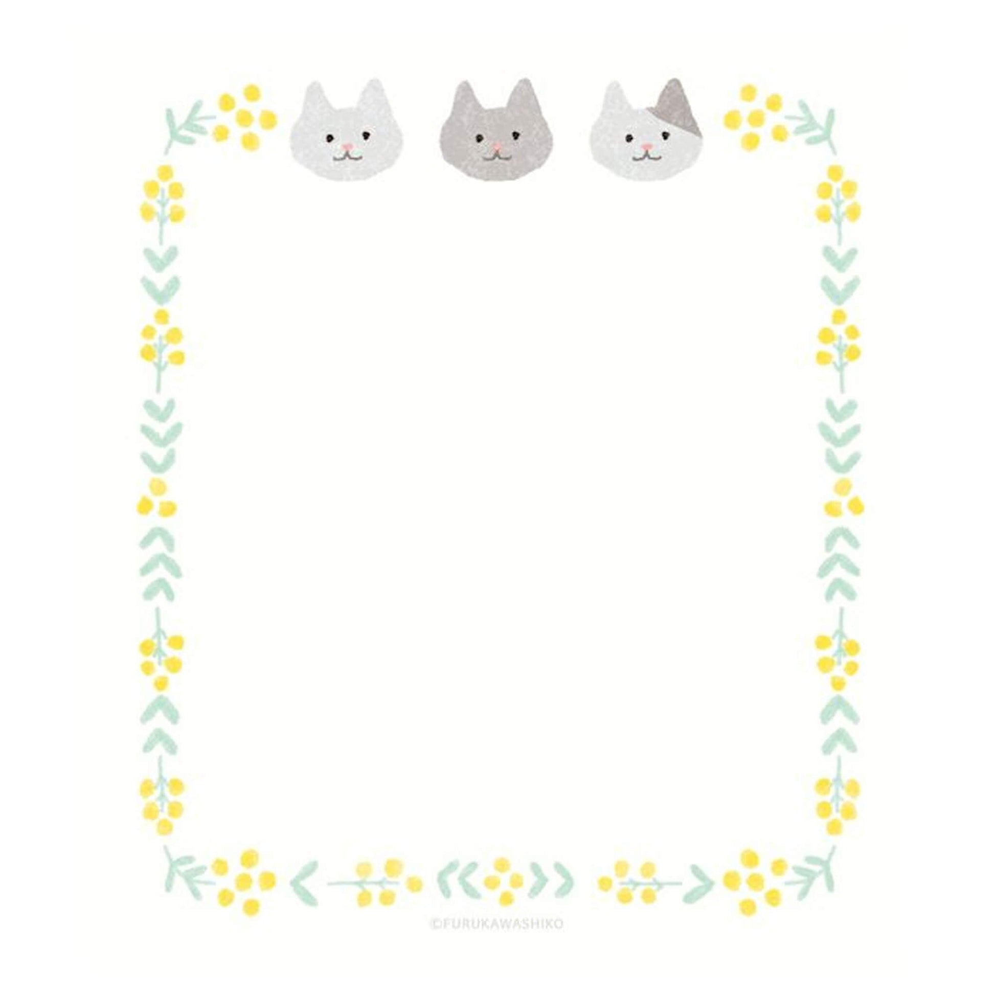 Furukawa Shiko Memo Pad - Mimosa & Cat - Wa - Life Spring 2026 Limited - Memo Pads