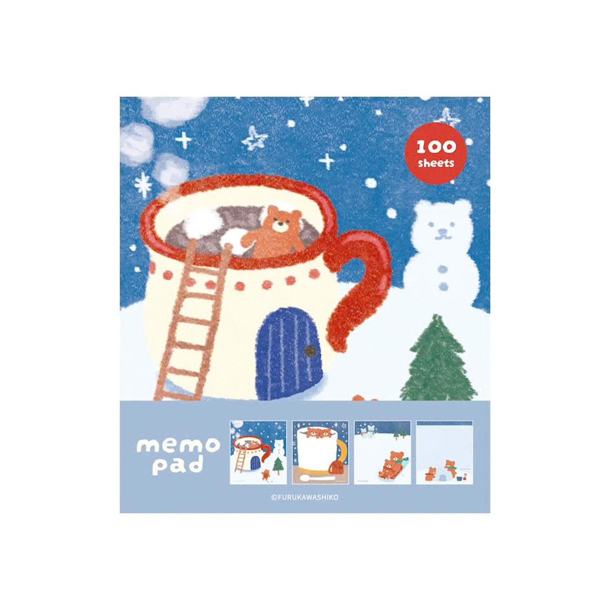 Furukawa Shiko Memo Pad - Snow & Bear [Winter 2026 Limited Edition] - Memo Pads