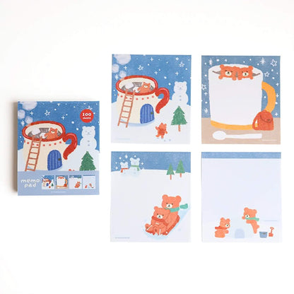 Furukawa Shiko Memo Pad - Snow & Bear [Winter 2026 Limited Edition] - Memo Pads